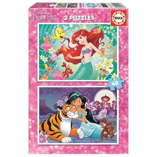 Educa - 2x48 pcs, Ariel & Jasmin (018213)