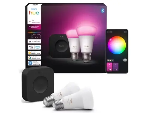 Philips Hue - WCA A60 E27 2KIT Pro med Bridge Pro – Smart Belysning Startsett