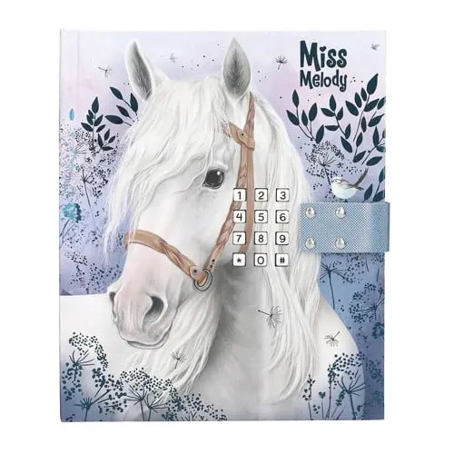 Miss Melody - Dagbok med kode og musikk, blå