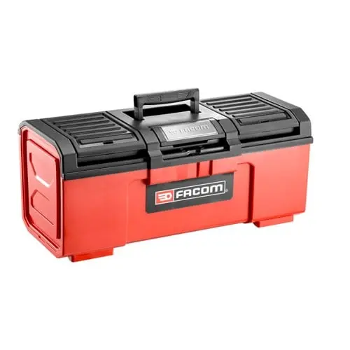 Facom BP.C24NPB Tool Box – 24" Heavy-Duty Plastic Case with Auto-Locking Lid