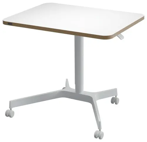 Leitz - Hev-/Senkebord Ergo Small Manuell med Hjul - Hvit