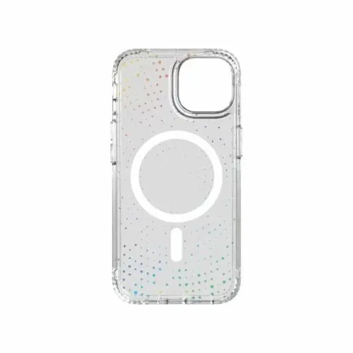 Tech21 - Evo Sparkle MagSafe Deksel – iPhone 13/14/15 – Gjennomsiktig