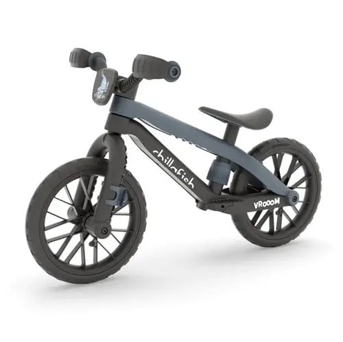Chillafish - BMXie Vroom 12" Lightweight Balance Bike - Anthracite, 1.5–4 Years (CPMX05ANT)