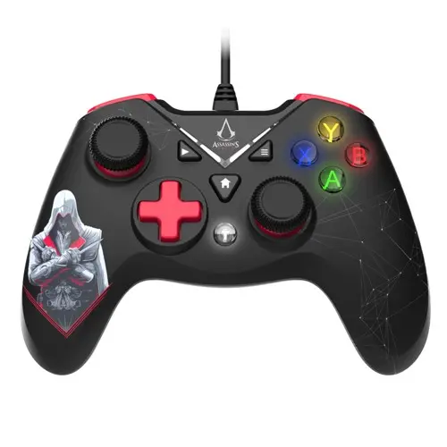 Freaks And Geeks - Assassins Creed - Wired Controller 3M Cable - PC (Black and Red)