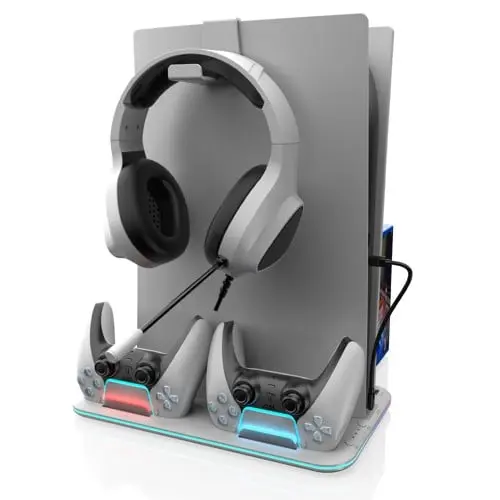 Freaks And Geeks - RGB Cooling and Charging Station - PS5 / PS5 Slim (White)