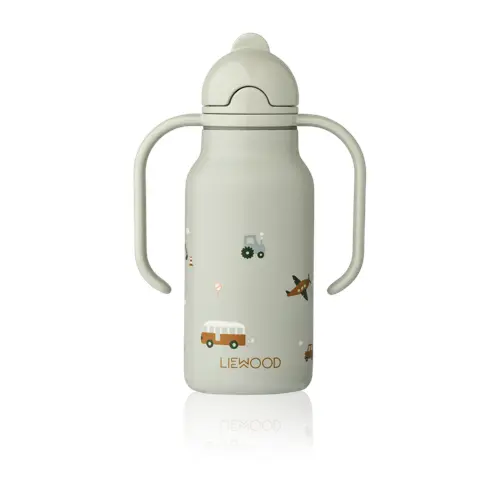 Drikkeflaske med håndtak 250 ml - Vehicles/Dove Blue