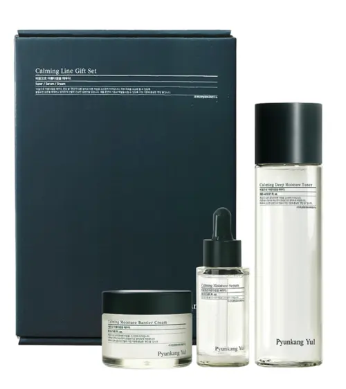Pyunkang Yul - Calming Line Gift Set - Deep Moisture Toner 150 ml + Calming Serum 30 ml + Calming Moisture Barrier Cream 50 ml