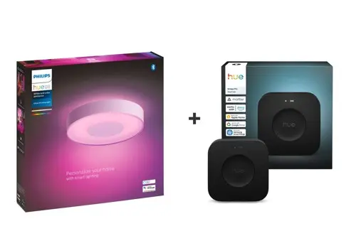 Philips Hue Infuse Medium Taklampe 38 cm – White & Color Ambiance + Hue Bridge Pro