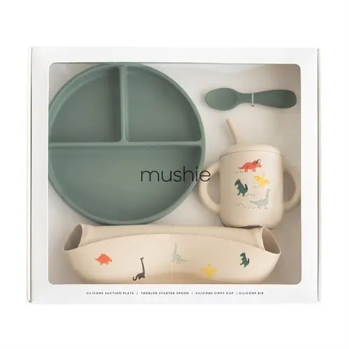 Mushie - Silicone Feeding Toddler Set - Dino - Multi