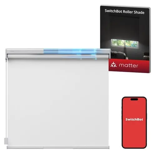 SwitchBot Roller Shade Hvit L – Justerbart smart mørkleggingsrullegardin for store vinduer