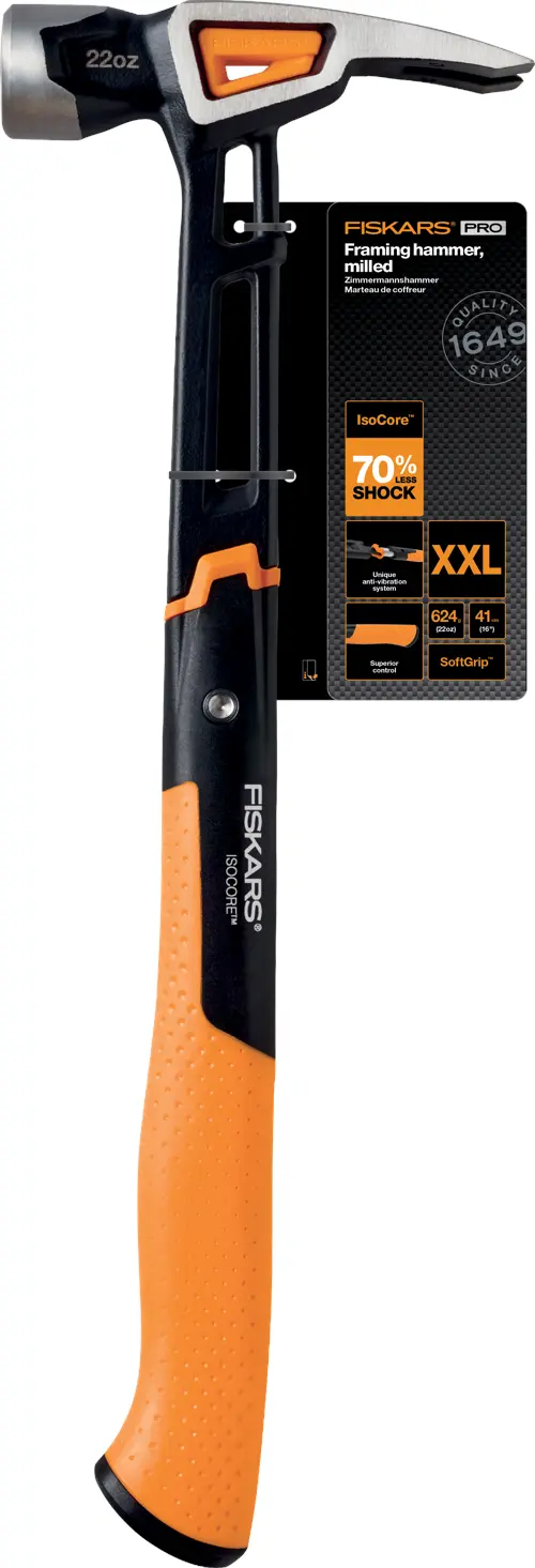 Fiskars - IsoCore Framing Hammer - Milled - XXL