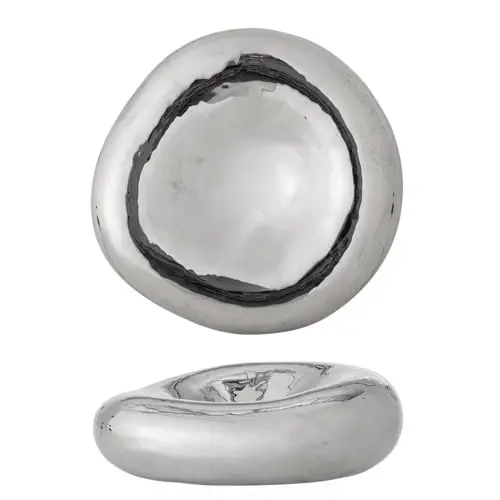 Bloomingville - Shine Bowl - Silver - Stoneware