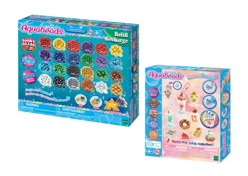 Aquabeads – Creative Set Candy Accessories + Shiny Bead Pack (Bundle)