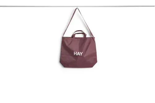 HAY - Grid Crossover Bag - Medium - Burgunder