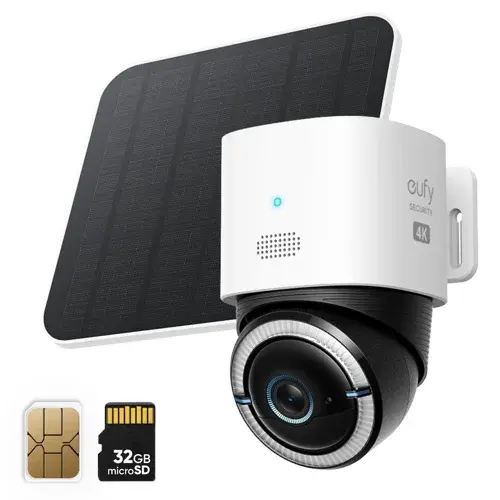 eufy - 4G LTE Cam S330 - 4K Solar Security Camera for Remote Locations