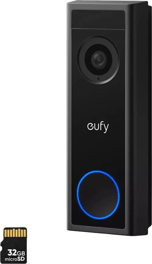 eufy Video Doorbell C31 – 2K FHD Smart Ringeklokke med 32GB & Dobbel Strømforsyning