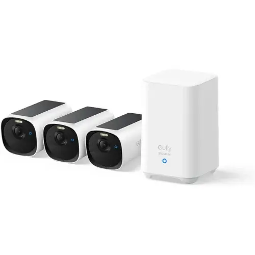 Eufy eufyCam E40 – 3x 2K Kamera med Solpanel og HomeBase 2