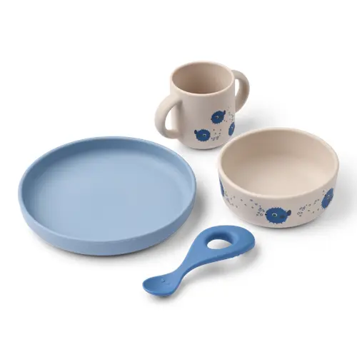 Liewood - Vivi Printed Tableware Set - Pufferfish / Sandy - One size