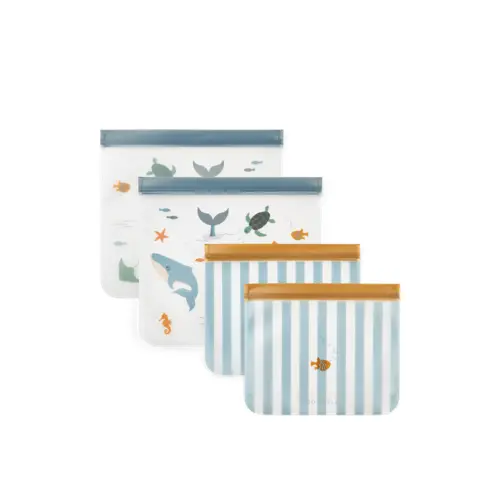 Liewood - Rebus Reusable Food Bags - Sea creature / Sandy - One size