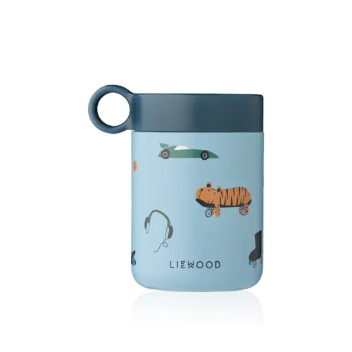 Liewood - Kiani Printed Food Jar - Beach blue - One size