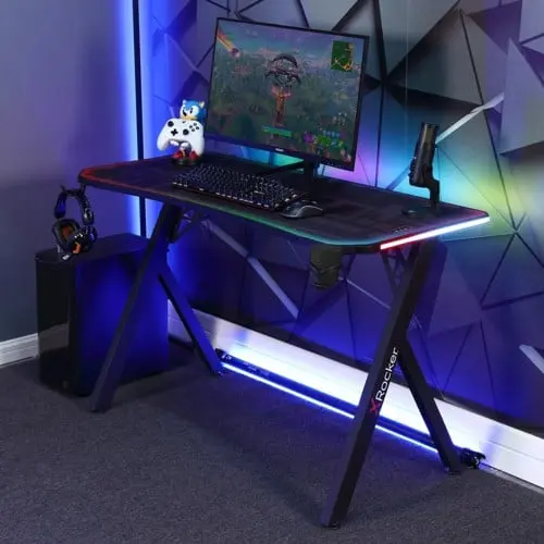 X-Rocker - Lumio Gaming Desk With Rgb Neo Motion +