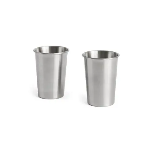 HAY – Outdoor Market Stålkopp Medium – Sett med 2 – H11 cm
