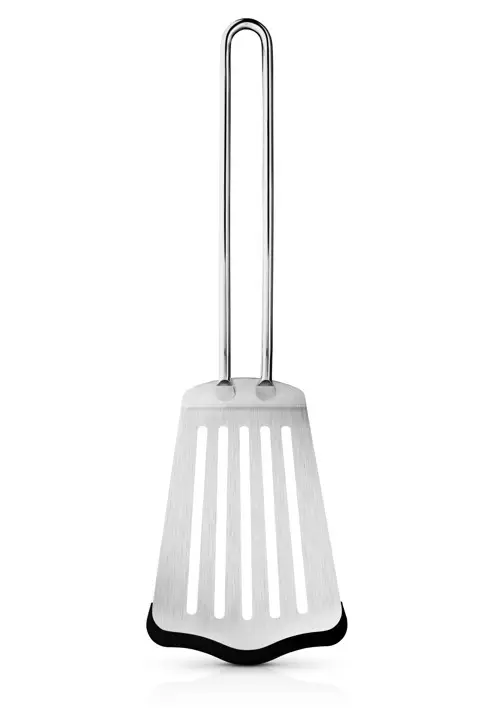 Eva Trio - Stekespade lang med silikon - Brushed steel - 28 cm