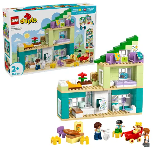3-i-1 Moderne familievilla med figurer