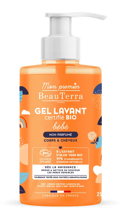 BeauTerra - Unscented Baby Wash Gel - BIO - 750 ml