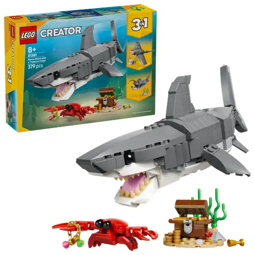 LEGO - LEGO Creator - Blodtørstig hai med skattkiste (31381)