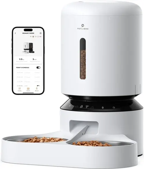 Petlibro - Granary WiFi Dual Food Tray - White - 5-liter capacity