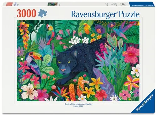 Ravensburger - Panter i blomstrende jungel 3000p