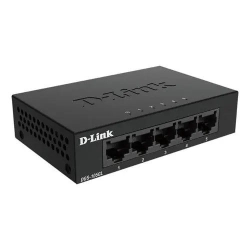 D-Link - 5-Port Gigabit Ethernet Metal DGS-105GL/E