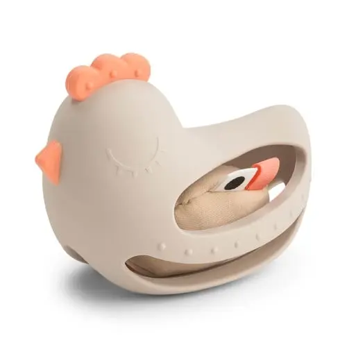 Done by Deer - Grip & teether toy w/rattle Clucky Sand (4369199)