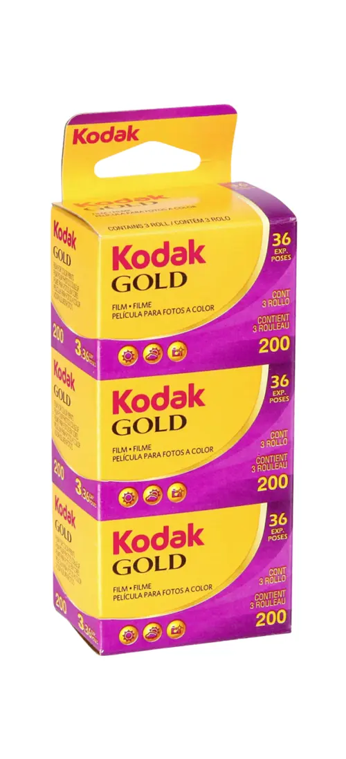 Kodak Gold 200 35mm fargefilm – ISO 200, 36 eksponeringer (3-pakning)