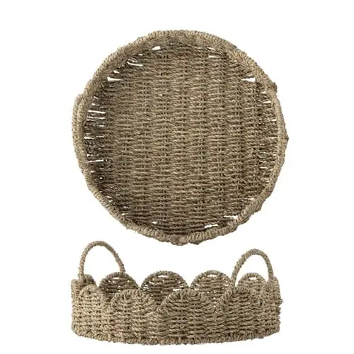 Bloomingville - Brea Serving Tray - Nature - Seagrass - E