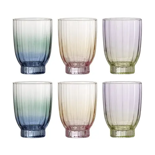Bloomingville - Nicoline drikkeglass - sett med 6 - flerfarget
