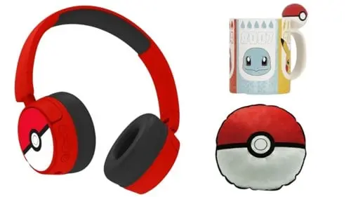 Pokemon Headphones and Merchandise Bundle