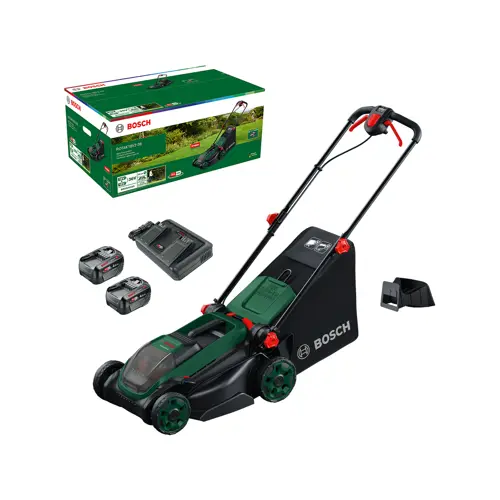 Bosch - Batteridrevet Gressklipper 36V - Klipp opptil 500 m² med 40L gressoppsamler og 6 klippehøyder