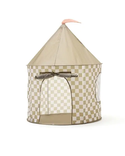 Kids Concept - Tent - Khaki med tern - 100x100x130 cm