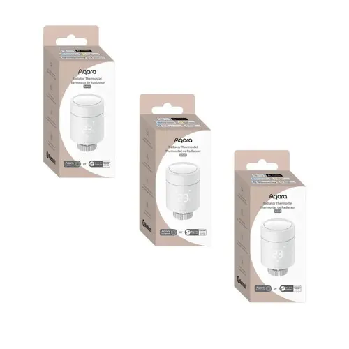 Aqara Termostatventil W600 - 3-Pack - Smart Styring av Radiatorer