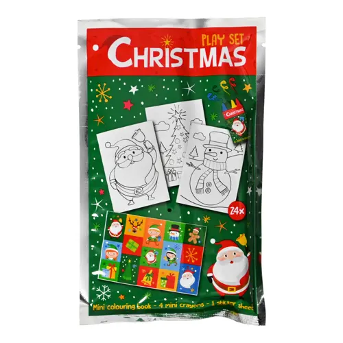 XMAS - Play Set - With wax crayons and "coloring cards" (36 pcs.) (1317)