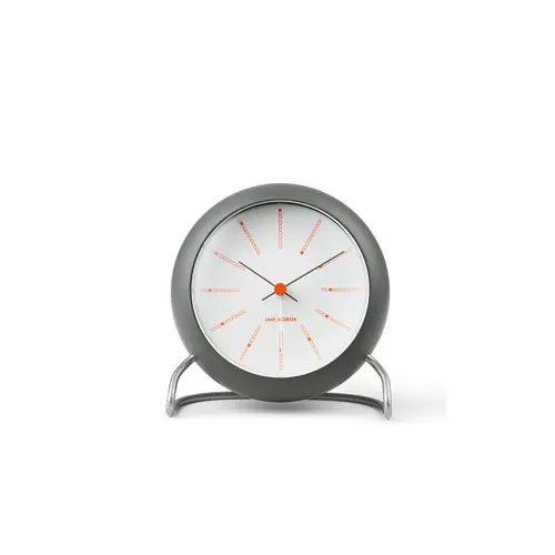 Arne Jacobsen – Bankers Bordklokke – Ø11 cm – Mørk grå