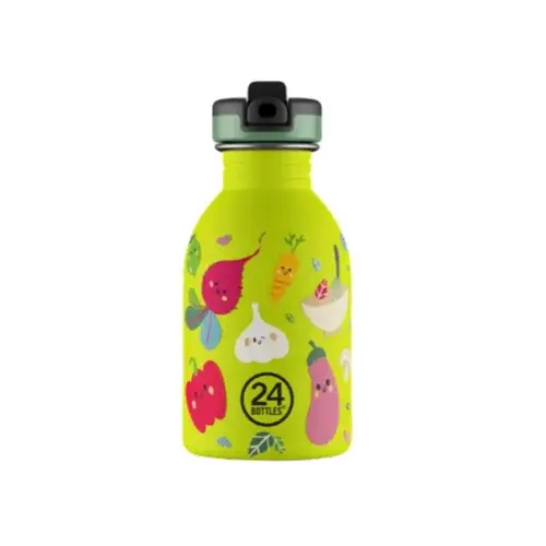 24Bottles - Urban Bottle - Veggie Friends - Lime - 250 ml