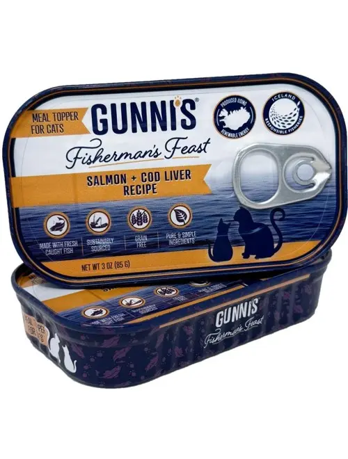 Gunnis - 17 x Toppers Salmon & Cod Liver, Cat - 85 g
