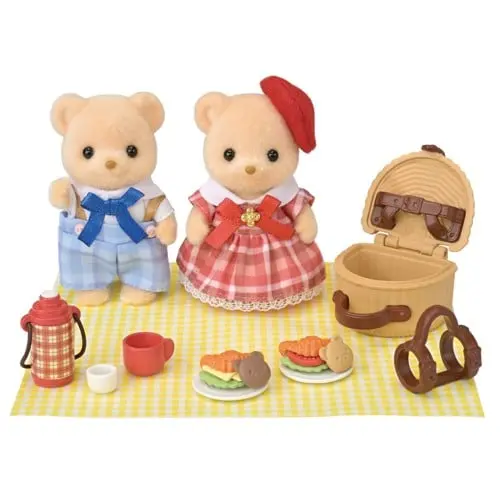 Sylvanian Families - Biscuit Bear Sister & Brother - Delicious Picnic (5852)