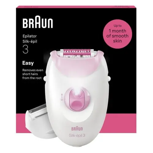 Braun - Silk·épil 3 Epilator Nettdrevet/med Ledning - Rosa