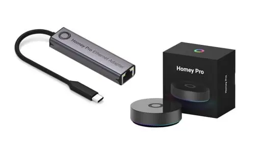 Homey Pro (2026) + Ethernet Adapter – Smart hjem-hub med lokal styring og kablet tilkobling