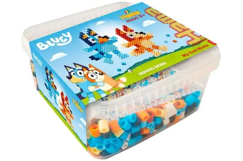 Hama - Maxi Bucket of Beads+Plate, Bluey (388756)