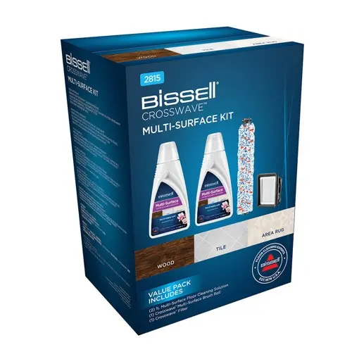 Bissell - Rengöringspaket - 2x Golvrengöringsmedel MultiSurface + Borstrulle + Filter CrossWave